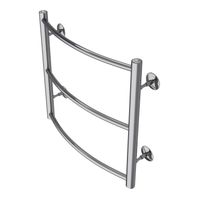 Полотенцесушитель водяной AZARIO VERONA 500/500 3 секции, нижнее/диагональное подключение, 1/2", хром арт-AZ04155 — фото 2, Водяные полотенцесушители