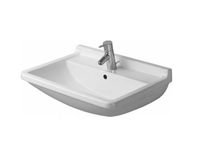 Раковина, Duravit, Starck 3, шгв 600*450*225, отверстия для смесителя-1, цвет-белый арт-0300600000 — фото 1, Раковины встраиваемые сверху