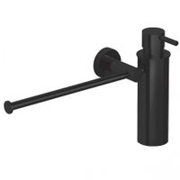 Полотенцедержатель с дозатором COLOMBO DESIGN PLUS W4975.NM настенный цвет черный матовый — фото 1, Дозаторы