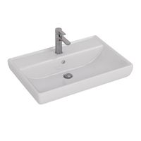 Раковина керамическая "Q70" арт-191645 — фото 4, Раковины встраиваемые сверху