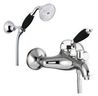 Смеситель для ванны Fiore IMPERIAL BLACK , хром арт-89CR5104 — фото 1, Смеситель для ванны