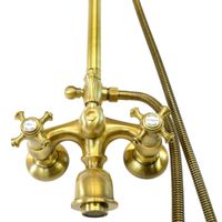 PRESTIGE Душевой настенный гарнитур (см-ль д/ванны/колонна ARCO/верхний душ/шланг/ручной душ),бронза арт-32788 — фото 4, Душевые стойки