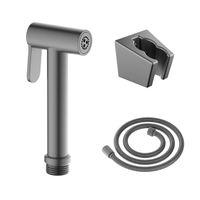 AQ2054BGM гигиенический ручной душ со шлангом 120 см и держателем, оружейная сталь — фото 1, Гигиенические души