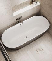 Ванна отдельностоящая Grossman Forta GR-27021MB (170х75х58) цвет черный/белый матовый,1 место — фото 5, Акриловые ванны