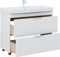 Товар: Тумба с раковиной Aquanet Ирис new 100 напольная 2 ящ. цв.белый глянец 00342096 - фото 7 Тумба с раковиной Aquanet Ирис new 100 напольная 2 ящ. цв.белый глянец 00342096 — фото 7, Тумбы с раковиной