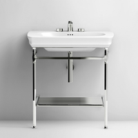 Консоль Artceram Civitas металлическая с сетчатой полкой для раковины цвет хром арт-CIA002 71 — фото 3, Консоли для раковины