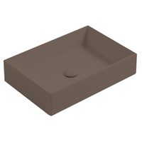 Раковина SIMAS AGILE накладная без отверстий эмалированная с 4 сторон цвет мока матовый AG60.MM — фото 1, Раковины накладные