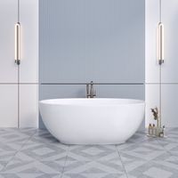 Ванна CAPRICE 160 см из литьевого мрамора NOVA GEL / Aqua de Marco 1160WCAPR_GEL — фото 1, Ванны