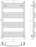 Полотенцесушитель водяной Сунержа Аркус 1000х600 Матовый чёрный 31-0251-1060 — фото 2, Водяные полотенцесушители