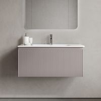 Тумба подвесная SANCOS Snob R 1.0 890х445х406, c одним ящиком оснащенным доводчиками, Doha Soft , арт. арт-SNR1.090SM — фото 1, Тумбы под раковину