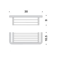 Полочка корзинка COLOMBO DESIGN LULU B6232 одинарная цвет хром — фото 2, Полки