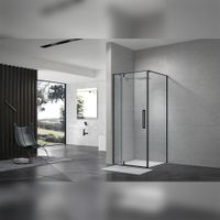 Душевой уголок Terminus Альба квадрат 90х90х220, черный 3EW90х90B — фото 1, Квадратные душевые уголки