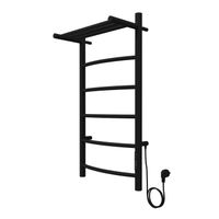 Полотенцесушитель электрический AZARIO VERONA 400/800 5 секций, с полкой, диммер справа, черный арт-AZ04848PB — фото 6, Электрические полотенцесушители