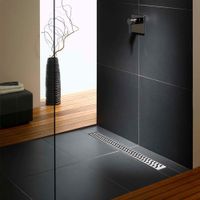 Душевой лоток AZARIO D40 Harmony 350 мм, боковой слив, пластиковый, решетка из нержавеющей стали арт-AZ-CH 350 H — фото 2, Трапы для душа