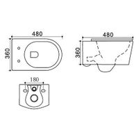 Унитаз подвесной Azario Nova 360х480х360 безободковый, с ультратонким сиденьем микролифт арт-AZ-2217 — фото 15, Подвесные унитазы