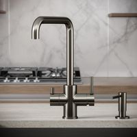 Смеситель для кухни SANCOS Vela с возможностью подключения фильтра для воды, цвет вороненая сталь, арт. арт-SC4013GG — фото 4, Смесители для кухни