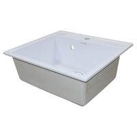 Кухонная мойка AZARIO Onda 565x505x200 искусственный мрамор, сифон в комплекте, цвет белый арт-CS00105221 — фото 1, Кухонные мойки