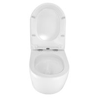 Унитаз подвесной Azario NEMI 530х360х360 безободковый, система слива "скрытое Торнадо", с быстросъемным сиденьем микролифт арт-AZ-1293WH — фото 5, Подвесные унитазы