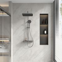 Душевая стойка FOSSA, графит брашинг FO-210-GR-C4 — фото 1, Душевые стойки