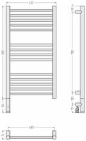 Полотенцесушитель электрический Сунержа Богема 3.1 прямая 800х400 МЭМ левый Без покрытия 00-6004-8040 — фото 3, Электрические полотенцесушители