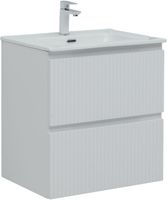 Тумба с раковиной Aquanet Джейн 60 цв.белый матовый (раковина Flat) арт-00332546 — фото 1, Тумбы с раковиной