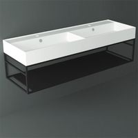 Металлическая структура SIMAS AGILE настенная цвет черный матовый AGSS141D — фото 2, Консоли для раковины