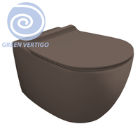 Унитаз SIMAS VIGNONI подвесной безободковый с вихревым смывом цвет мока матовый VI18VERT/F85.MM — фото 1, Подвесные унитазы