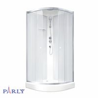 Душевая кабина Parly 80х80, с низким поддоном, профиль хром, стекло матовое арт-BETT831 — фото 3, Душевые кабины