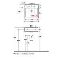 Раковина подвесная или для установки на столешницу GLOBO STONE арт-SCQ51BI — фото 4, Раковины накладные