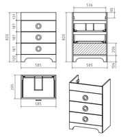 Товар: Тумба под раковину арт-Пр-Лей01060-013Я - фото 3 Тумба под раковину арт-Пр-Лей01060-013Я — фото 3, Тумбы под раковину