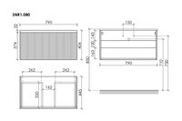 Товар: Тумба подвесная SANCOS Snob R 1.0 790х445х406, c одним ящиком оснащенным доводчиками, Beige Soft , арт.SNR1.080CE - фото 8 Тумба подвесная SANCOS Snob R 1.0 790х445х406, c одним ящиком оснащенным доводчиками, Beige Soft , арт.SNR1.080CE — фото 8, Тумбы под раковину