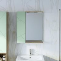 Шкаф навесной с дверью Бриклаер КРИСТАЛЛ 20 см, фисташковый арт-4627125416989 — фото 4, Шкафы для ванной