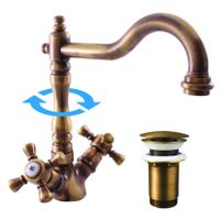 Смеситель Morava retro для раковины с донным клапаном пласт, арт-MK321.5/8SM — фото 1, Смесители для раковины