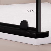 Душевой уголок RGW PA-081B 100x100, профиль черный, стекло прозрачное/6 мм, арт-35088100-14 — фото 7, Душевые уголки трапеция