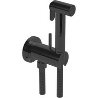 Гигиенический душ, Cisal, Idroscopini, смеситель-в комплекте, шланг-есть, длина шланга, мм-1200, держатель-в комплекте, материал-латунь, цвет-черный матовый арт-CV00797540 — фото 1, Гигиенические души