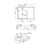 Раковина Scarabeo TEOREMA 2.0 подвесная или накладная с переливом с одним отверстием цвет белый с антибактериальным и грязеотталкивающим покрытием BIOKER арт-5114 BK — фото 3, Раковины подвесные