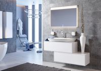 Товар: Дополнительная подвесная тумба с одним выдвижным ящиком в цвете белый глянец. GEN0310W - фото 1 Дополнительная подвесная тумба с одним выдвижным ящиком в цвете белый глянец. GEN0310W — фото 1, Тумбы с раковиной