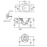 Товар: Унитаз GLOBO STONE подвесной цвет белый матовый STS05BO - фото 2 Унитаз GLOBO STONE подвесной цвет белый матовый STS05BO — фото 2, Подвесные унитазы