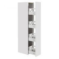 UP Шкаф-колонна 28, левая, белый глянец, ROCA арт-ZRU9303013 — фото 2, Пеналы для ванной комнаты