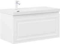 Тумба с раковиной Aquanet Агата 100 L 1 ящ. цв. белый сатин 00365934 — фото 1, Тумбы с раковиной