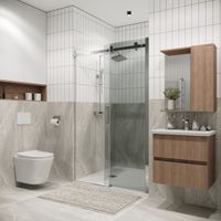 Товар: Дверь в нишу Grossman Classic (150х195) хром,стекло прозрачное,раздвижная, 1 место арт-100.K33.04.150.10.00 - фото 5 Дверь в нишу Grossman Classic (150х195) хром,стекло прозрачное,раздвижная, 1 место арт-100.K33.04.150.10.00 — фото 5, Раздвижные душевые двери