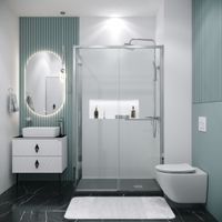 Боковая стенка Grossman Style (100х195) хром,стекло прозрачное, 1 место арт-200.K33.05.100.10.00 — фото 2, Боковые стенки