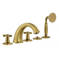 KORONA См-ль на борт ванны, на 5 отв., бронза 28499 — фото 1, Смесители на борт ванны