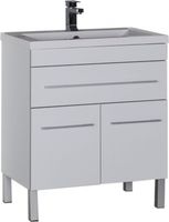 Тумба под раковину Aquanet Верона 75 белый (напольная 1 ящик 2 дверцы) арт-00182706 — фото 1, Тумбы под раковину