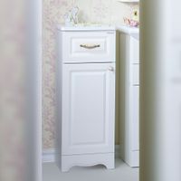 Тумба напольная Бриклаер АННА левая 34 см, белый 4627125411465 — фото 1, Тумбы с раковиной