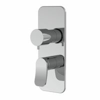 Смеситель для душа, Fima Carlo Frattini, Flo', тип открывания воды-однорычажный, монтаж-настенный встраиваемый, с переключателем на 2/3 источника, внутренняя часть-необходимо заказать, цвет-брашированный никель арт-F3809X6SN — фото 1, Смеситель для душа