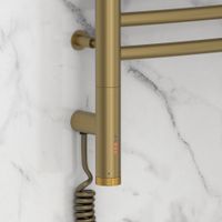 Полотенцесушитель электрический Сунержа Богема 3.0 выгнутая 600х400 МЭМ левый Золотой шёлк арт-32-5802-6040 — фото 2, Электрические полотенцесушители