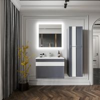 Товар: Комплект мебели для ванной Бриклаер БЕРЛИН 80SB, оникс серый - фото 1 Комплект мебели для ванной Бриклаер БЕРЛИН 80SB, оникс серый — фото 1, Комплекты мебели для ванной