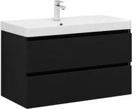 Тумба под раковину Aquanet Вега 2.0 90 черный 00337956 — фото 14, Тумбы под раковину