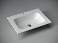 Товар: Раковина накладная мебельная Grace прямоугольная, с отверстием под смеситель, 610x457x137 мм, цвет белый - фото 2 Раковина накладная мебельная Grace прямоугольная, с отверстием под смеситель, 610x457x137 мм, цвет белый — фото 2, Раковины встраиваемые сверху